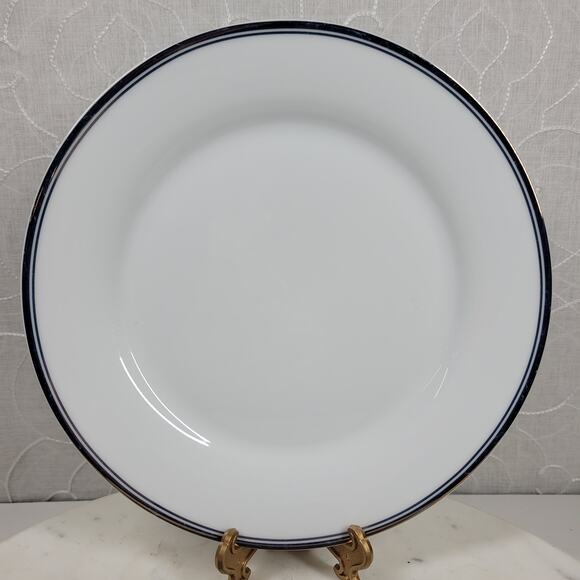 Williams Sonoma Open Kitchen Plate 9" Blue Gold Porcelain 2-Pc Dinnerware - Picture 1 of 13